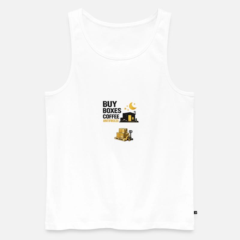 Night Shift Boxes Coffee Antifreeze - Men's Premium Organic Tank Top - white