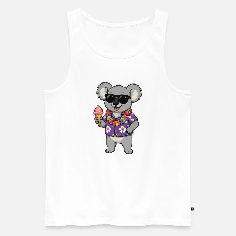 Koala Hawaii Eis - Männer Premium Bio Tank Top - Weiß