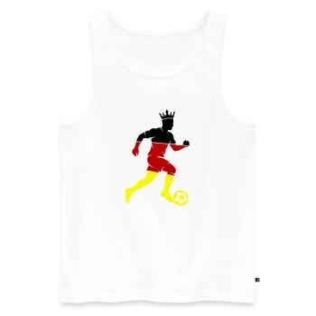 Fussballer Deutschland - Männer Premium Bio Tank Top - Weiß - Vorne - Michal (187cm)