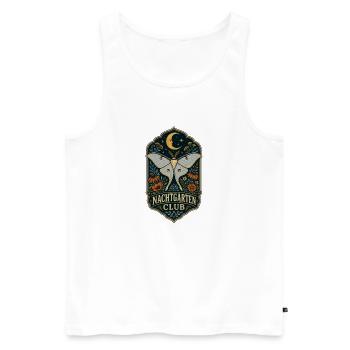 Nachtgarten Club - Männer Premium Bio Tank Top - Weiß - Vorne - Michal (187cm)