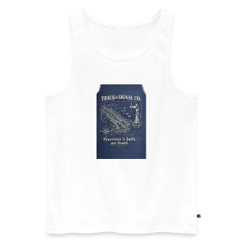 Précision des plans technologiques ferroviaires - Débardeur bio Premium Homme - blanc - Devant - Michal (187cm)
