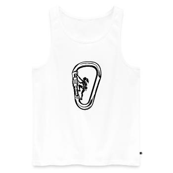 Filles grimpantes Grimpantes - Débardeur bio Premium Homme - blanc - Devant - Michal (187cm)