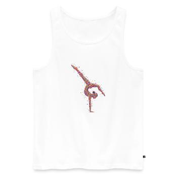 Gymnastique Gymnastique Handstand Marche au sol - Débardeur bio Premium Homme - blanc - Devant - Michal (187cm)
