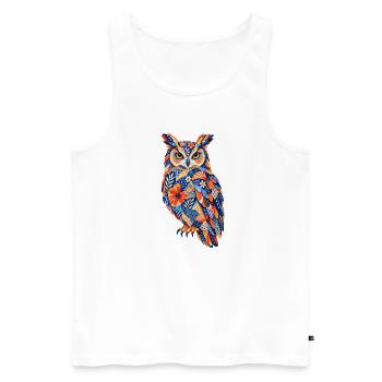 PatchworkOwl Blaze of Colors - Débardeur bio Premium Homme - blanc - Devant - Michal (187cm)