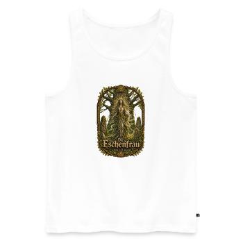 Eschenfrau – Geist der Esche - Männer Premium Bio Tank Top - Weiß - Vorne - Michal (187cm)