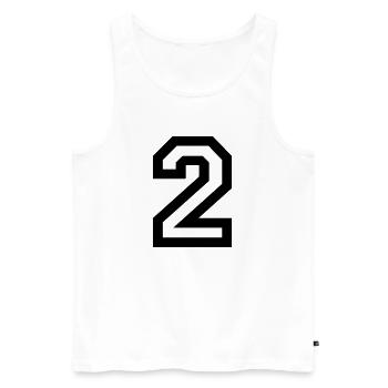 2 Collegestyle - Männer Premium Bio Tank Top - Weiß - Vorne - AI Model Male 178 light (178cm)