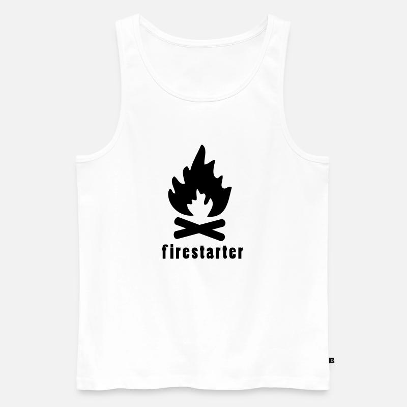 firestarter 2 - Männer Premium Bio Tank Top - Weiß
