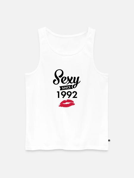 Sexy Since 1992 - Men's Premium Organic Tank Top - white