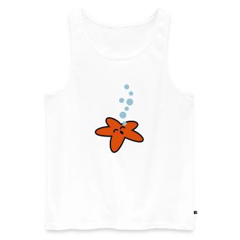 seestern_3c - Männer Premium Bio Tank Top - Weiß - Vorne - AI Model Male 178 light (178cm)