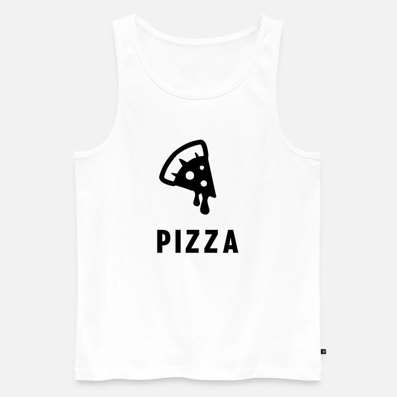 Pizza - Männer Premium Bio Tank Top - Weiß