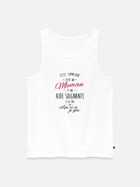 maman et Aide soignante - Débardeur bio Premium Homme - blanc