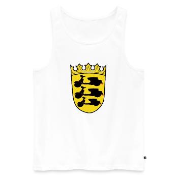 Wappen Baden Würtemberg - Männer Premium Bio Tank Top - Weiß - Vorne - Michal (187cm)