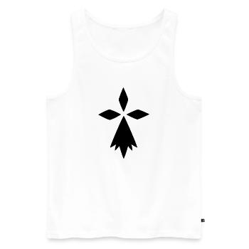 Hermelin - Männer Premium Bio Tank Top - Weiß - Vorne - AI Model Male 178 light (178cm)