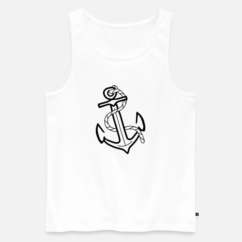 anker_a1 - Männer Premium Bio Tank Top - Weiß