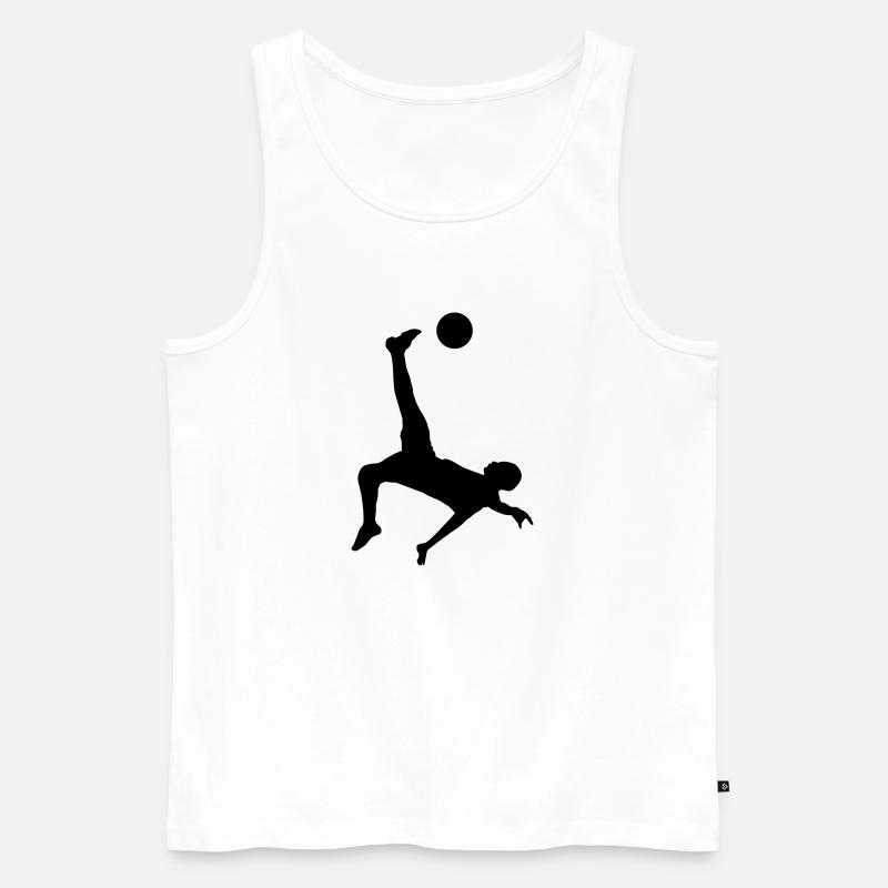 soccer male plain de - Männer Premium Bio Tank Top - Weiß