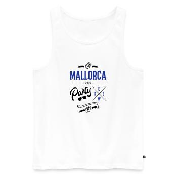 mallorca party crew - Männer Premium Bio Tank Top - Weiß - Vorne - Michal (187cm)