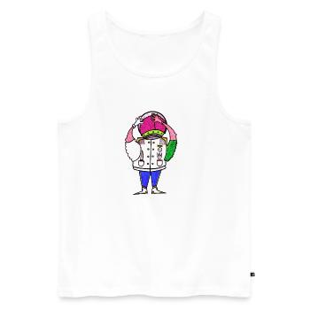 Der Soßen Esser - Männer Premium Bio Tank Top - Weiß - Vorne - Michal (187cm)