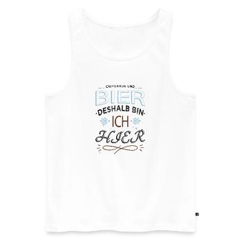 chihuahua 18 geburtstag betrunken kneipensport - Männer Premium Bio Tank Top - Weiß - Vorne - AI Model Male 178 light (178cm)