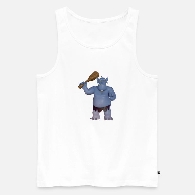 Neandertaler - Männer Premium Bio Tank Top - Weiß