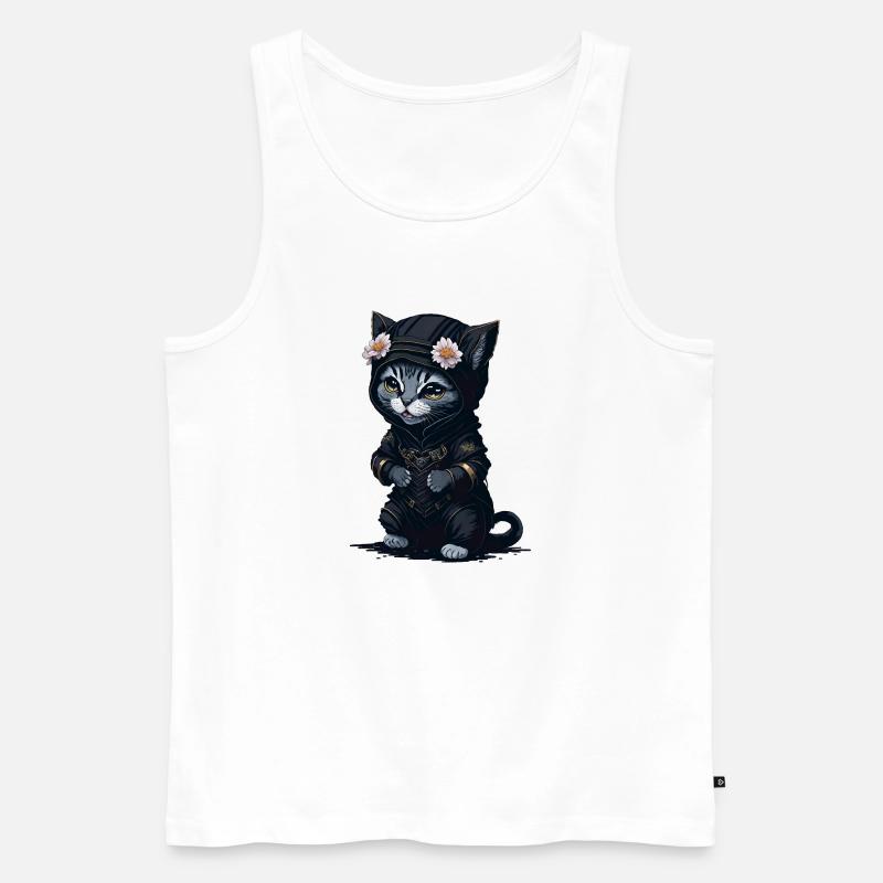 Avec ce motif, vous deviendrez un ninja - Débardeur bio Premium Homme - blanc