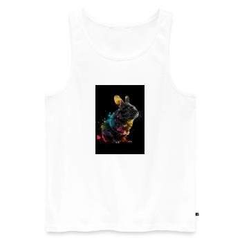 Chinchilla Colorful - Männer Premium Bio Tank Top - Weiß - Vorne - Michal (187cm)