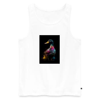 Duck Colorful - Männer Premium Bio Tank Top - Weiß - Vorne - Michal (187cm)
