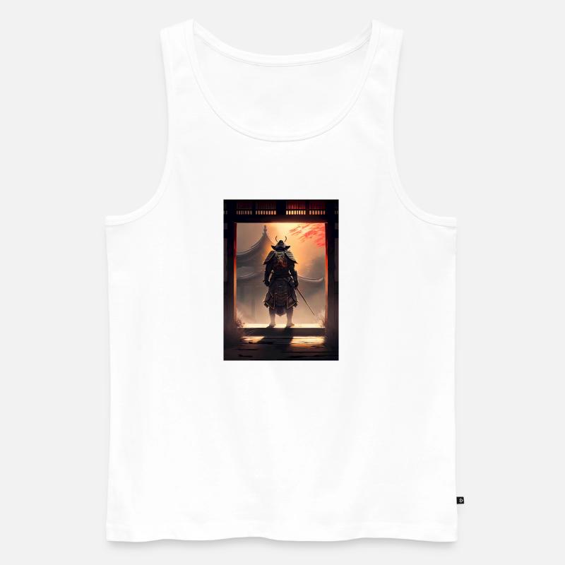 Samurai Warrior Japan - Männer Premium Bio Tank Top - Weiß