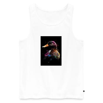 Duck Colorful - Männer Premium Bio Tank Top - Weiß - Vorne - Michal (187cm)