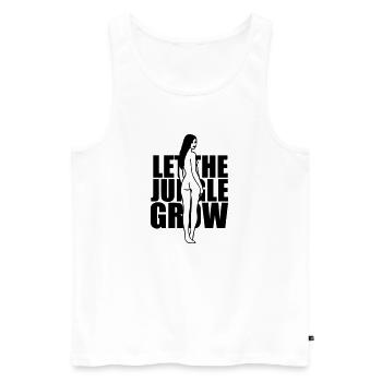Let the Jungle Grow - Männer Premium Bio Tank Top - Weiß - Vorne - AI Model Male 178 light (178cm)