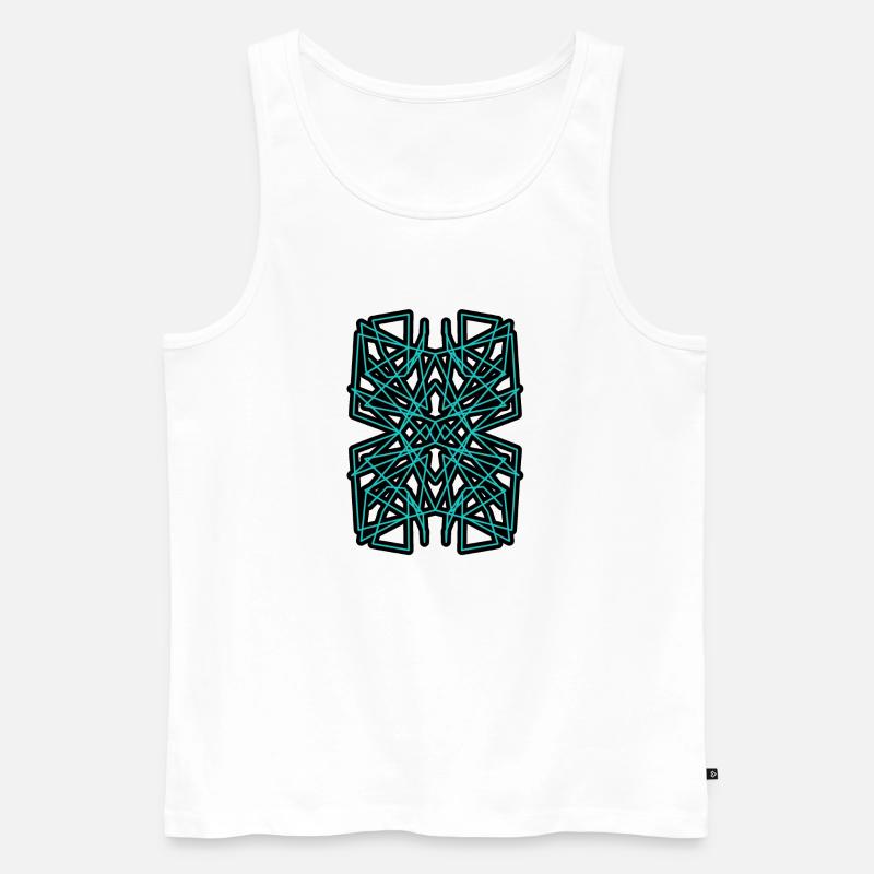 Muster - Männer Premium Bio Tank Top - Weiß