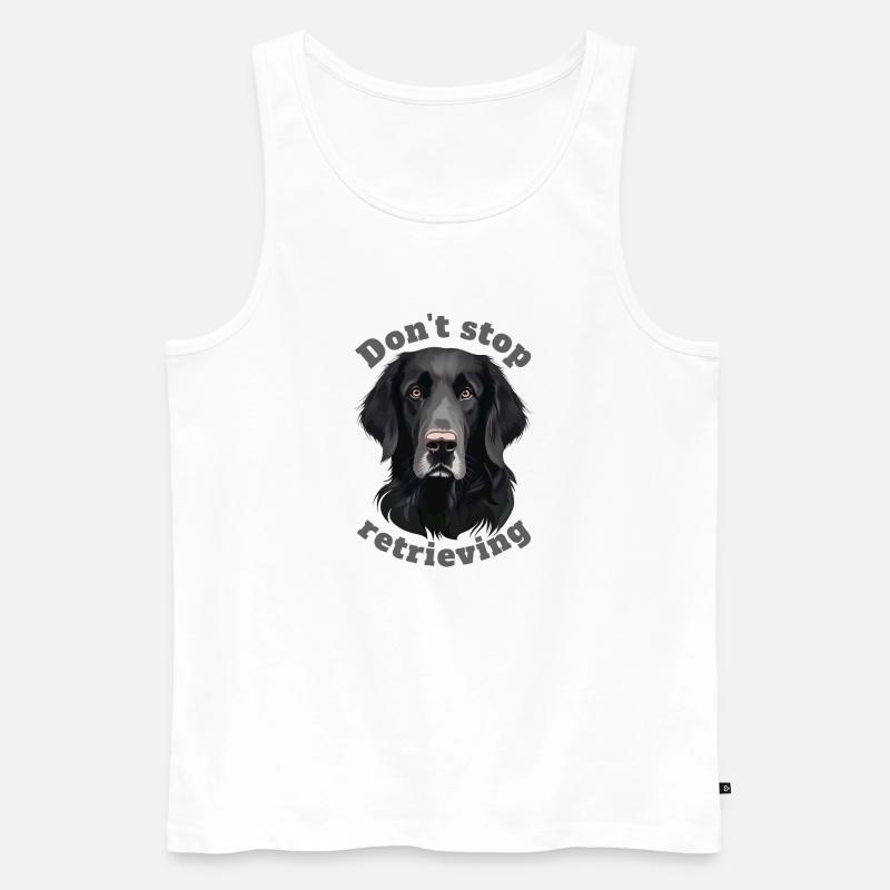 Don't stop retrieving - Labrador - Männer Premium Bio Tank Top - Weiß