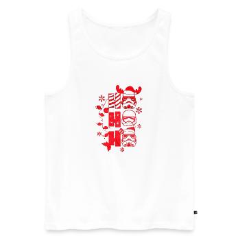 Xmas christmas santa clau naughty holidays winter - Men's Premium Organic Tank Top - white - Front - Michal (187cm)