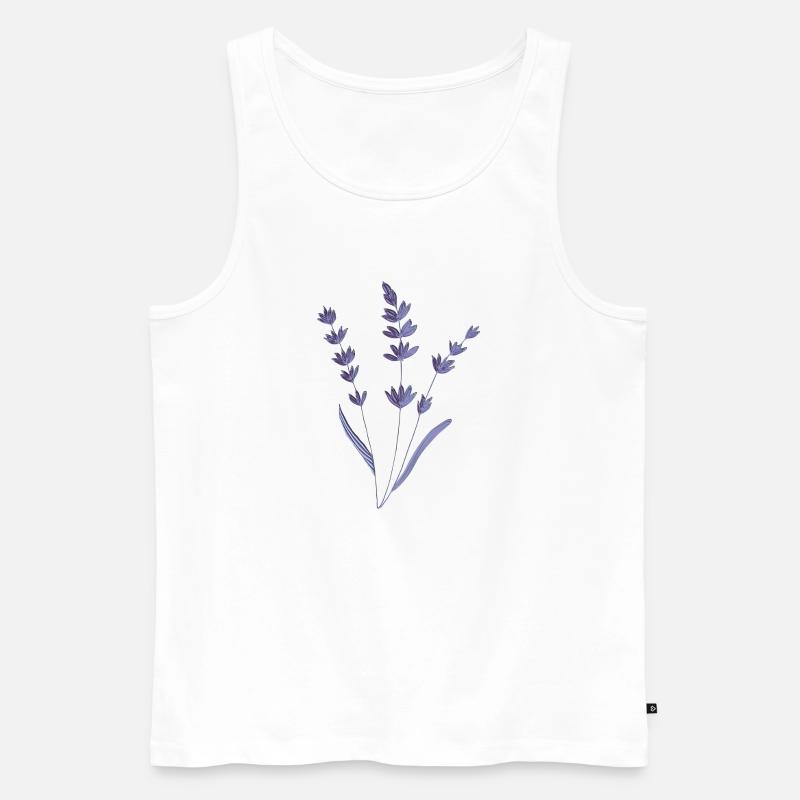 lavendel relief - Männer Premium Bio Tank Top - Weiß