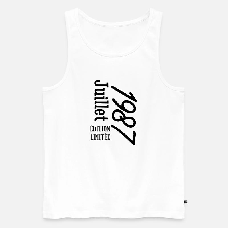 Limitierte Auflage Juli 1987 - Männer Premium Bio Tank Top - Weiß