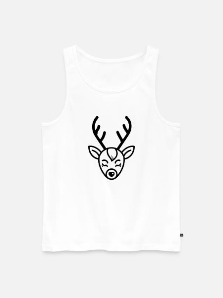 Christmas Reindeer - Men's Premium Organic Tank Top - white