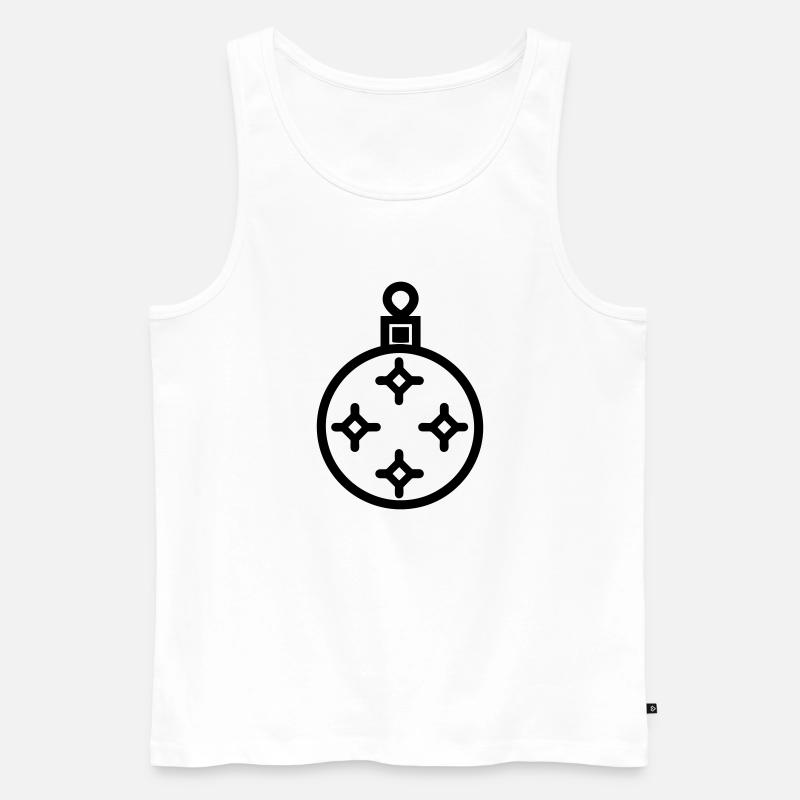 Weihnachtskugel - Männer Premium Bio Tank Top - Weiß