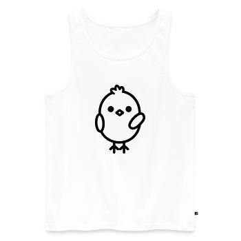 chick - Men's Premium Organic Tank Top - white - Front - AI Model Male 178 light (178cm)