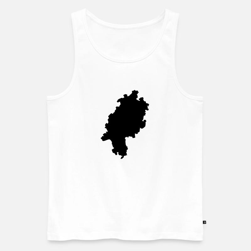 Hessen - Männer Premium Bio Tank Top - Weiß