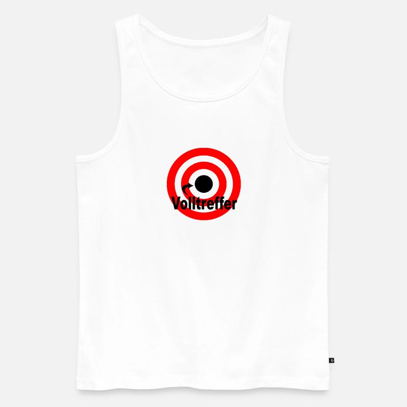 Volltreffer - Männer Premium Bio Tank Top - Weiß