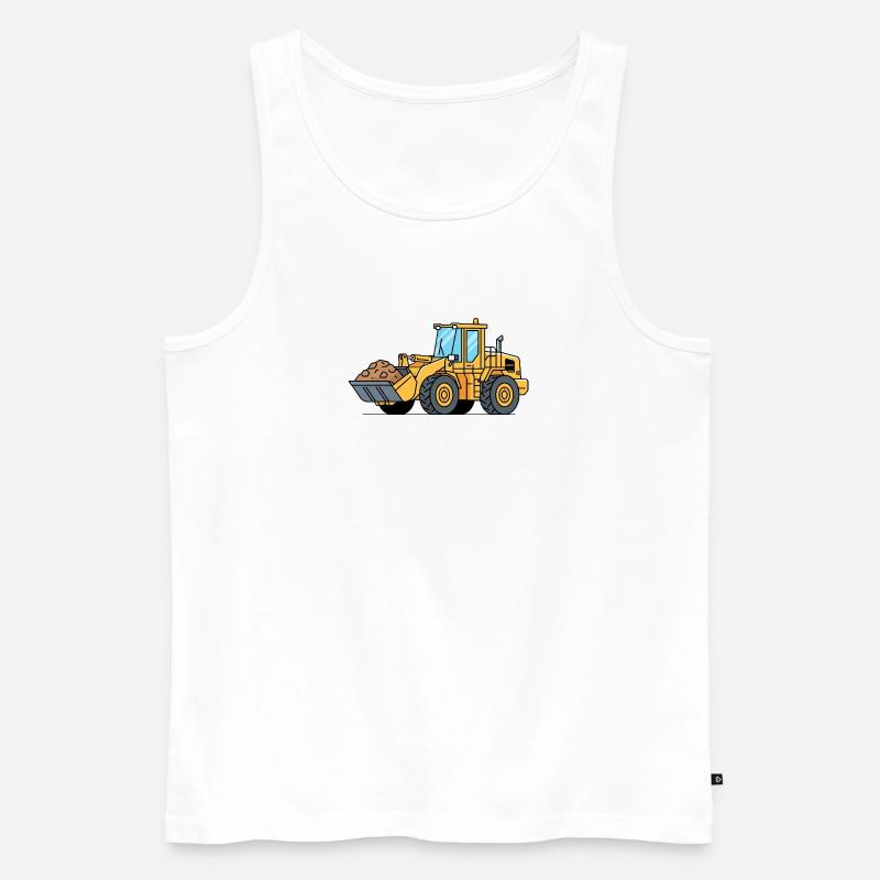 Radlader Baumaschine - Männer Premium Bio Tank Top - Weiß