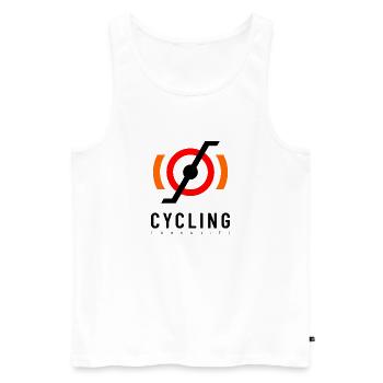 cycling Quote Graphic Bestsellers - Men's Premium Organic Tank Top - white - Front - Michal (187cm)