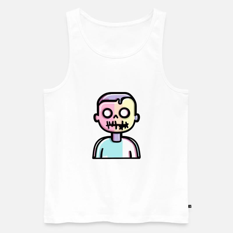 Zombie Halloween Comic - Männer Premium Bio Tank Top - Weiß