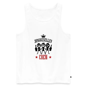 Junggesellen Crew Jga Party Lustig - Männer Premium Bio Tank Top - Weiß - Vorne - AI Model Male 178 light (178cm)