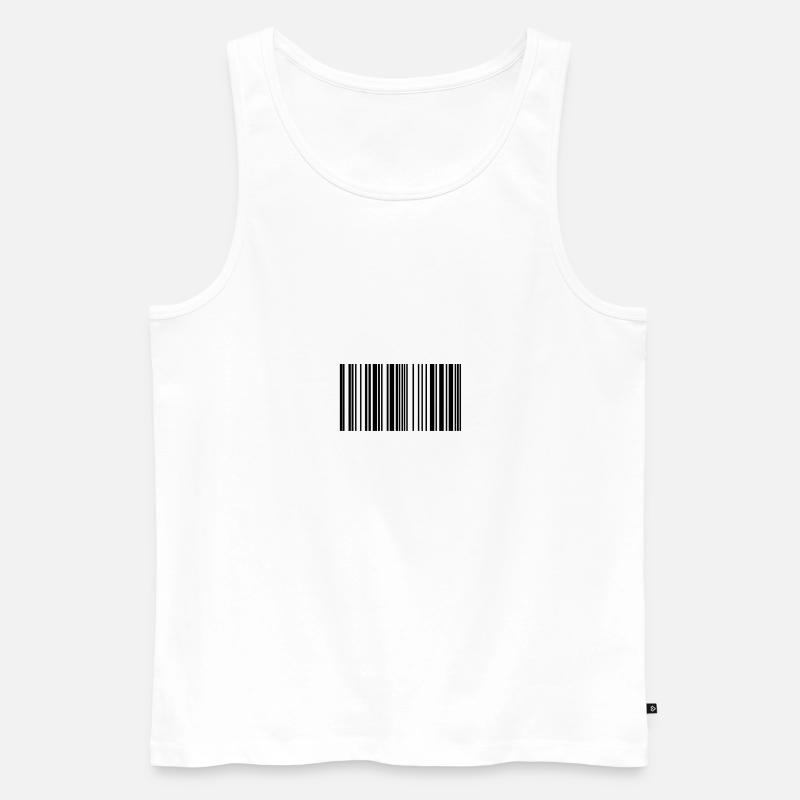 Barcode barcode - Men's Premium Organic Tank Top - white
