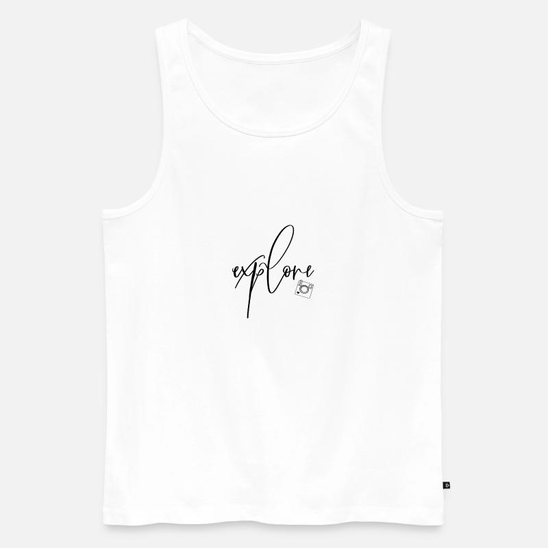 Explore the world - Männer Premium Bio Tank Top - Weiß