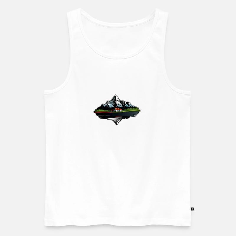 Schweizer Berge - Männer Premium Bio Tank Top - Weiß