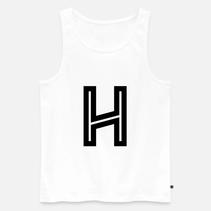 H - Männer Premium Bio Tank Top - Weiß