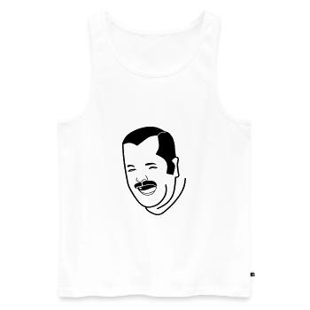 KEKW Twitch Meme black laughing Mexican - Men's Premium Organic Tank Top - white - Front - AI Model Male 178 light (178cm)