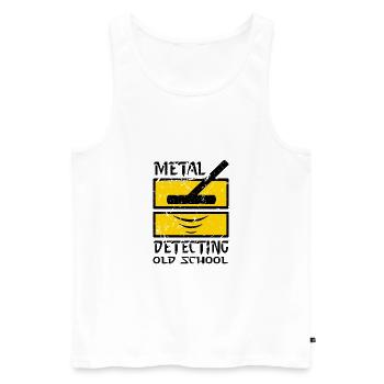 Metal Detecting Old School An'uncios Deep Detector - Men's Premium Organic Tank Top - white - Front - Michal (187cm)