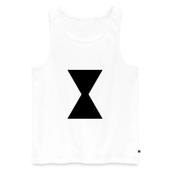 Uhr - Männer Premium Bio Tank Top - Weiß - Vorne - Michal (187cm)